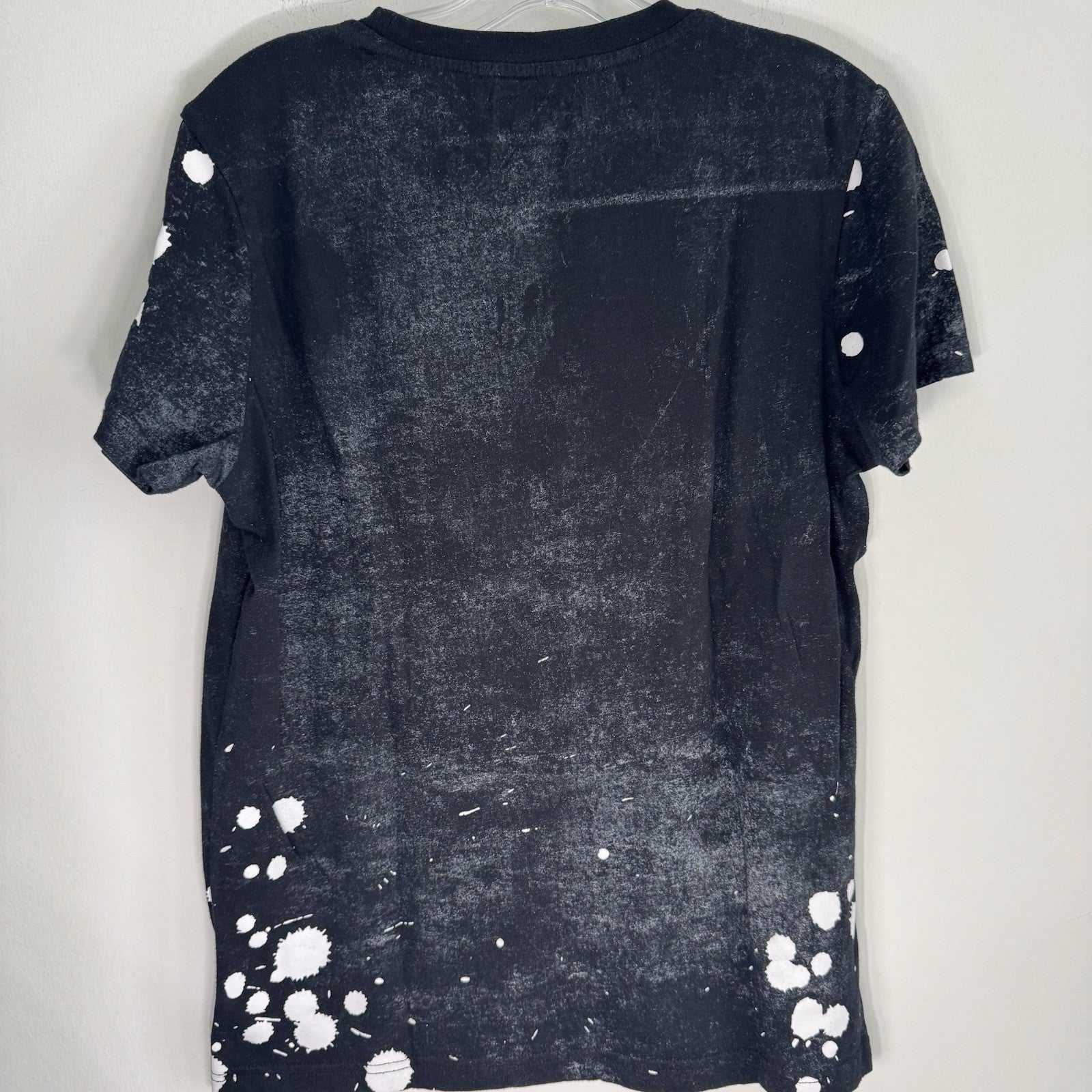 Rise as 1ne Men’s Nelson Mandela T Shirt Size SMALL Black with Splatter Design