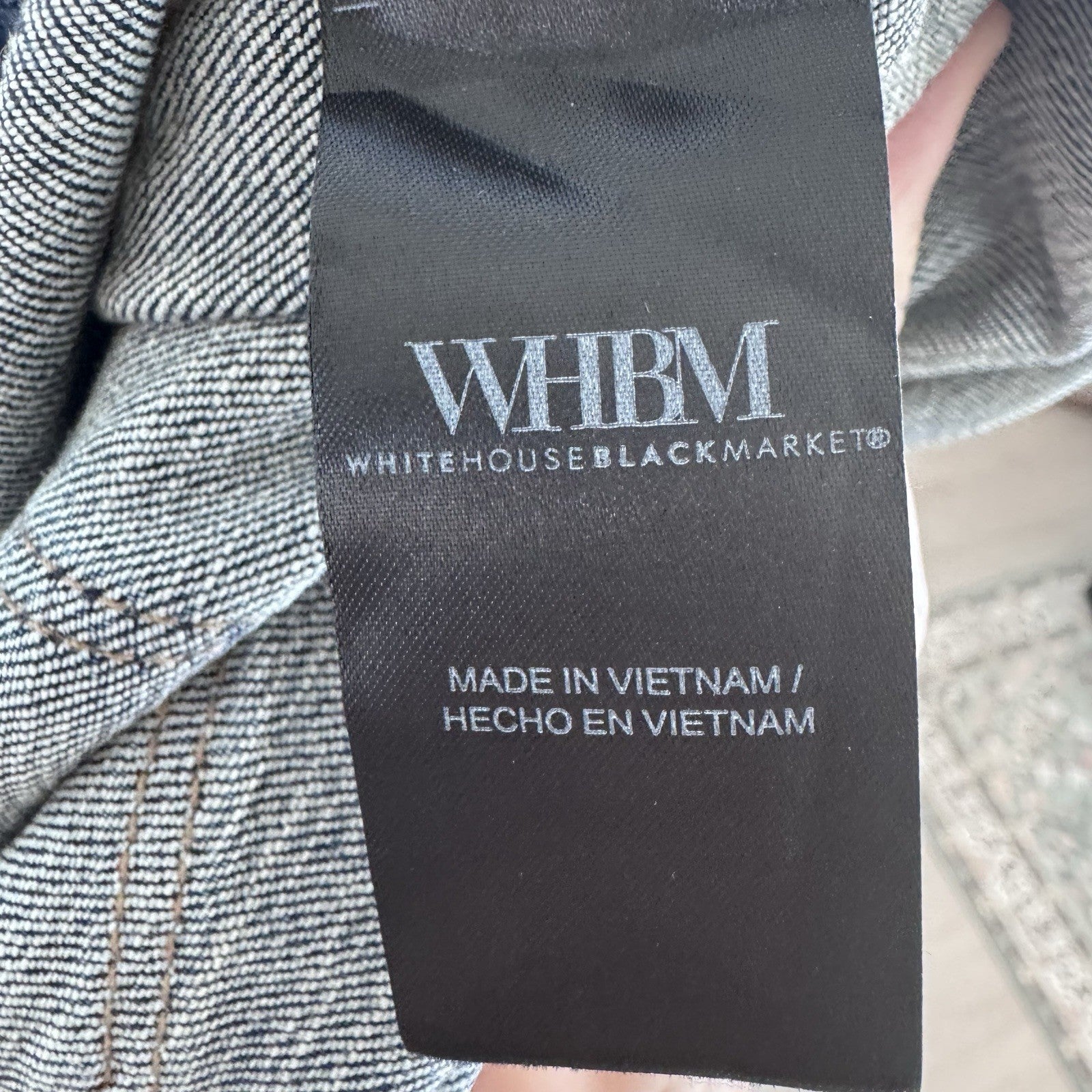 WHBM Denim Mini Skirt 14 Braided Waist Provence Authentic NWT