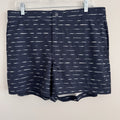 Men's VRST Navy 5" Resort Short Slim Fit Navy/Sand Stripe Size Large Active