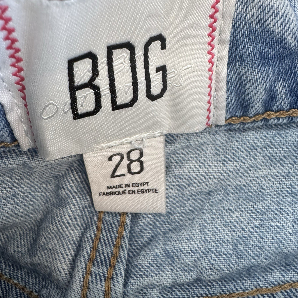 BDG Urban Outfitters Denim Shorts 28 Acid Wash Distressed Raw Hem