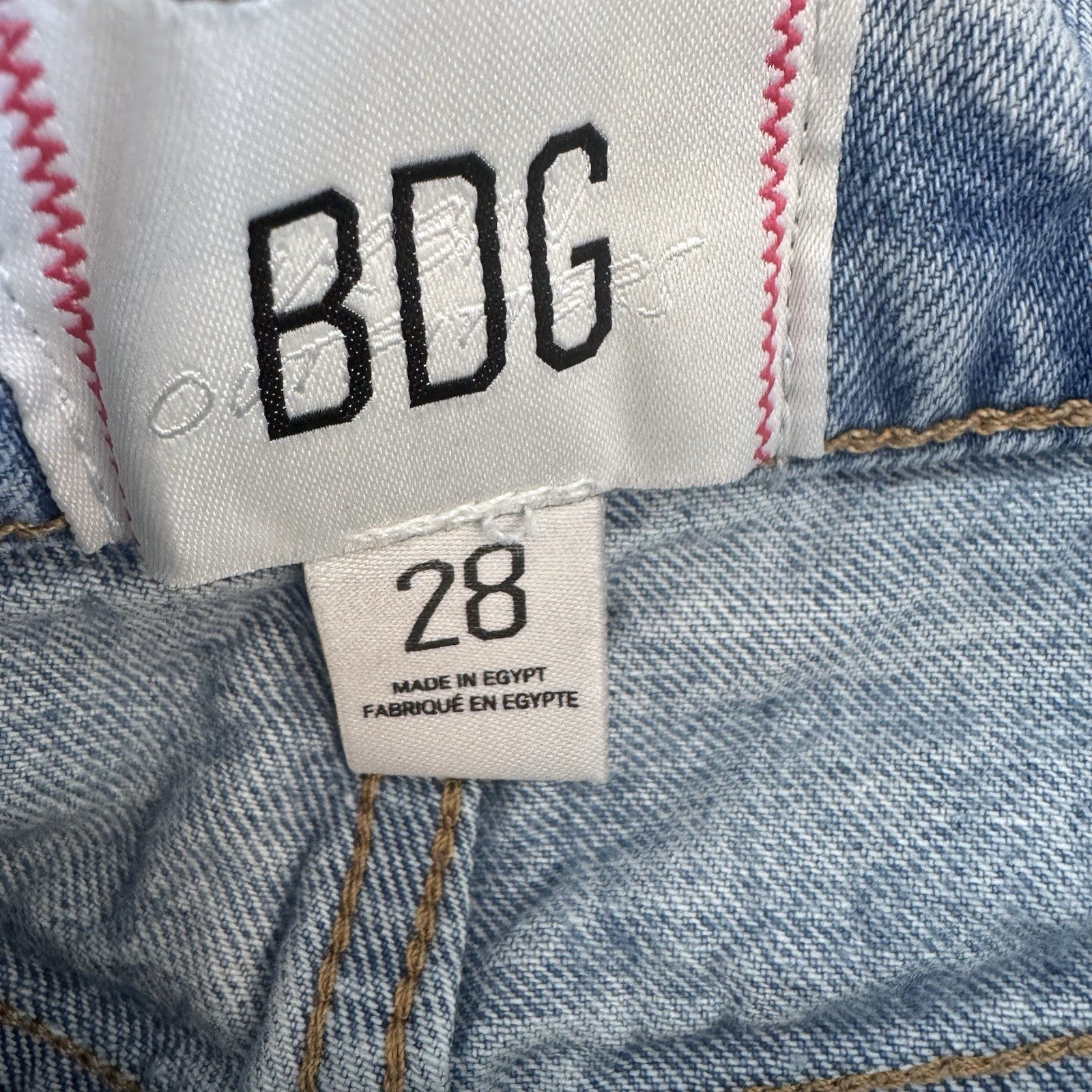 BDG Urban Outfitters Denim Shorts 28 Acid Wash Distressed Raw Hem