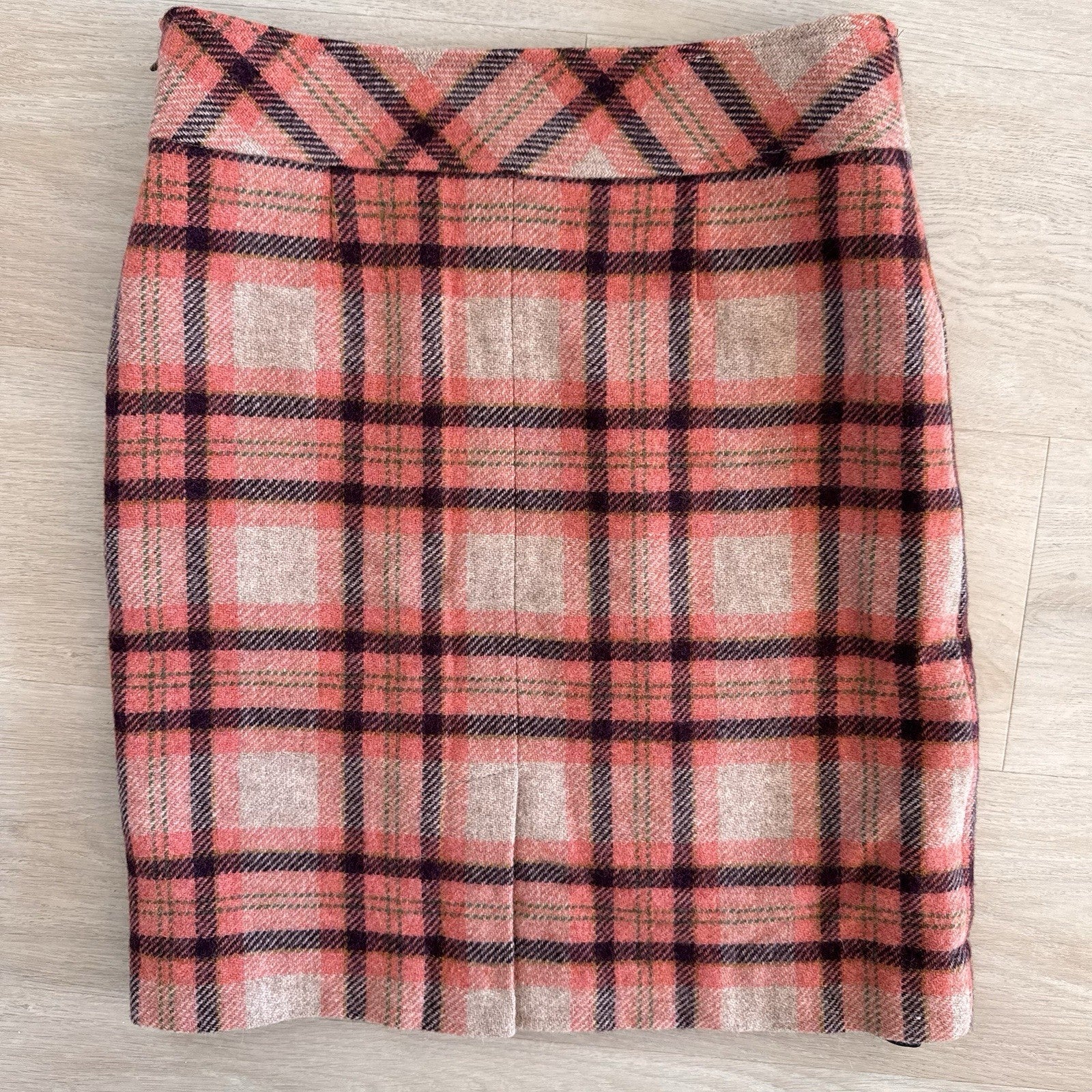 L.L.Bean Women’s Wool Plaid Pencil Skirt 6P Petite Fall Preppy Classic