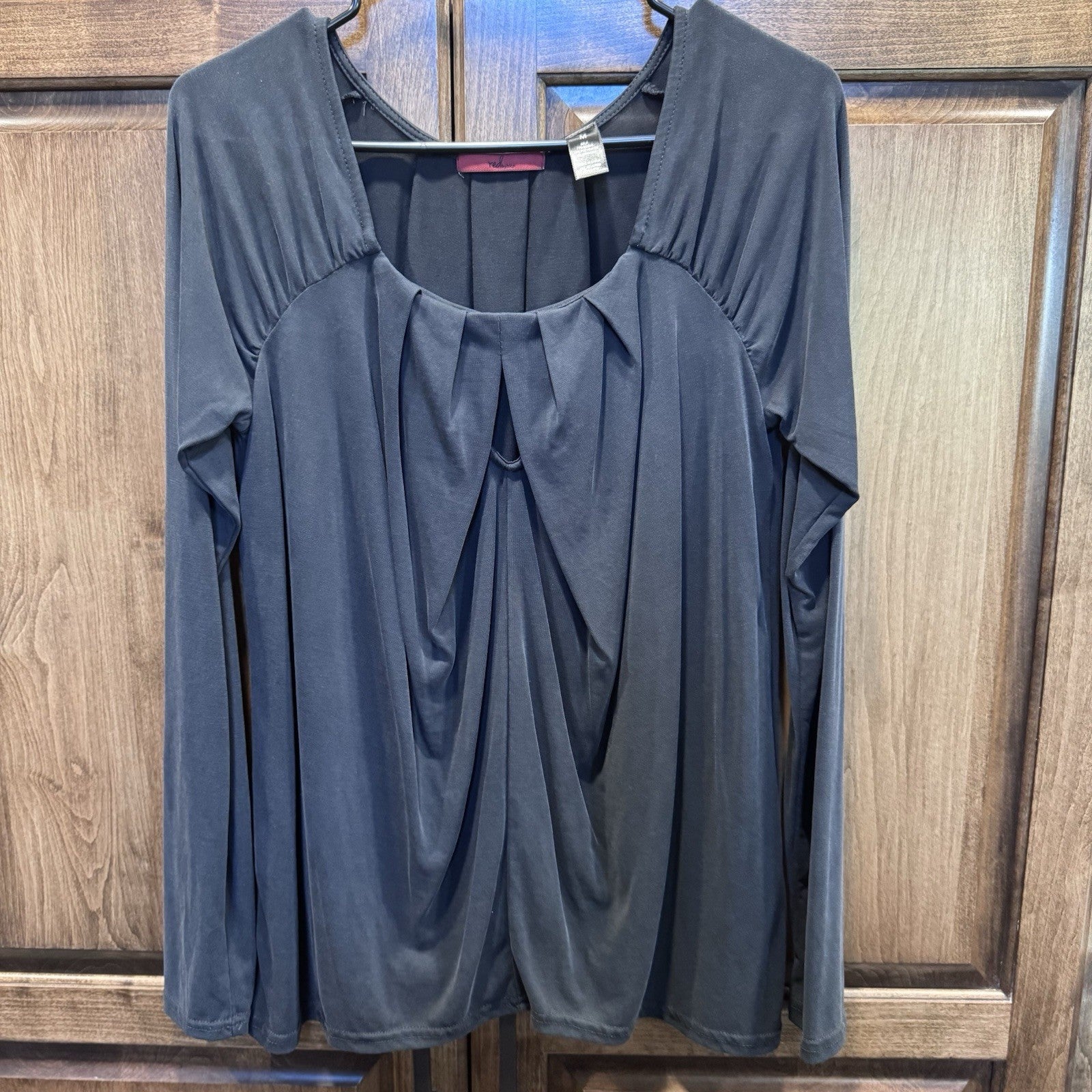 Red By BKE Draped Front Long Sleeve Top – Size M