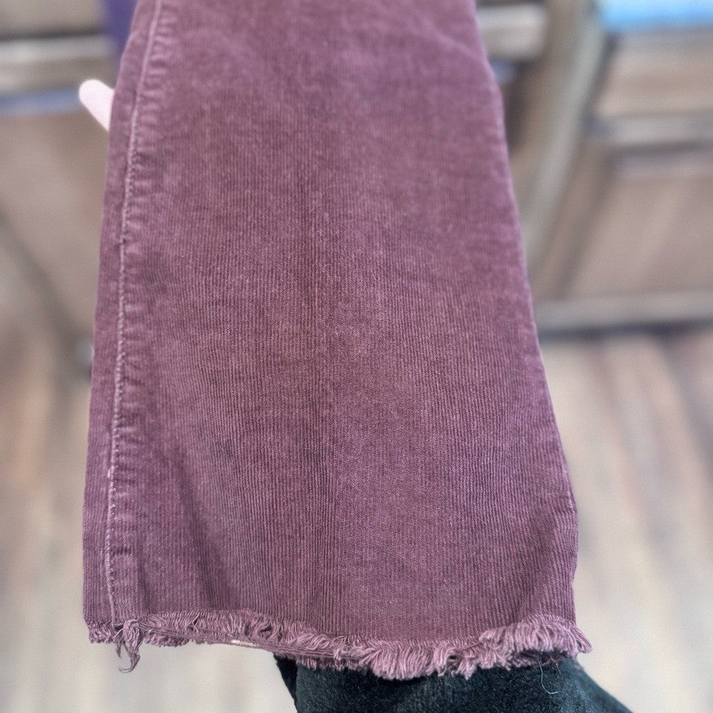 UO BDG Kick Flare High Rise Corduroy Pants Raw Hem
