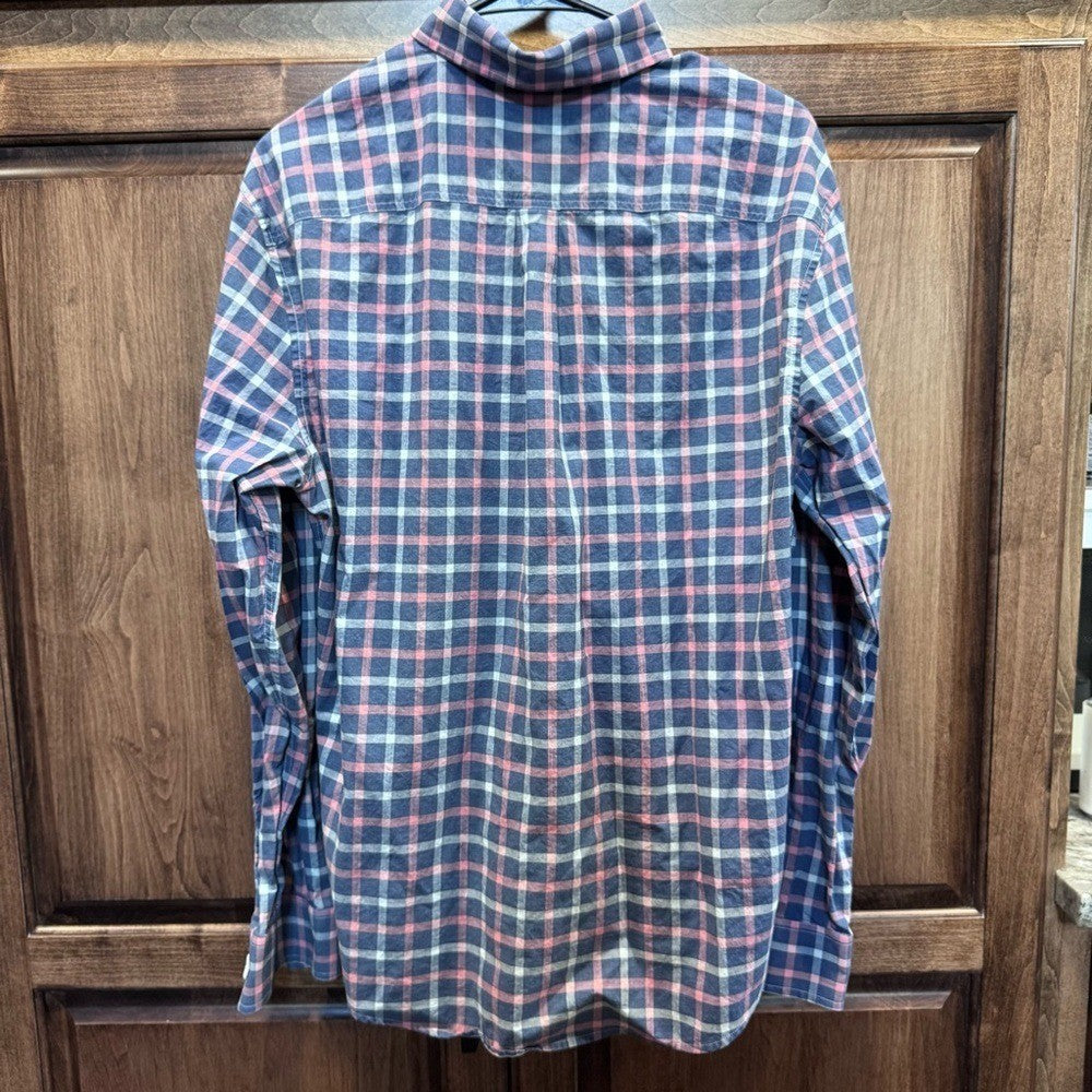 Johnnie-O Hangin' Out Plaid Button Down Shirt Medium Wake Style JMWL4290 Preppy