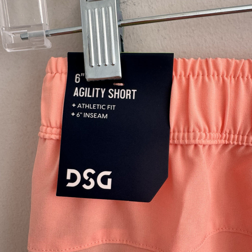 DSG Men's 6" Agility Woven Shorts Pink Ray Athletic Fit Size Small NWT Dicks
