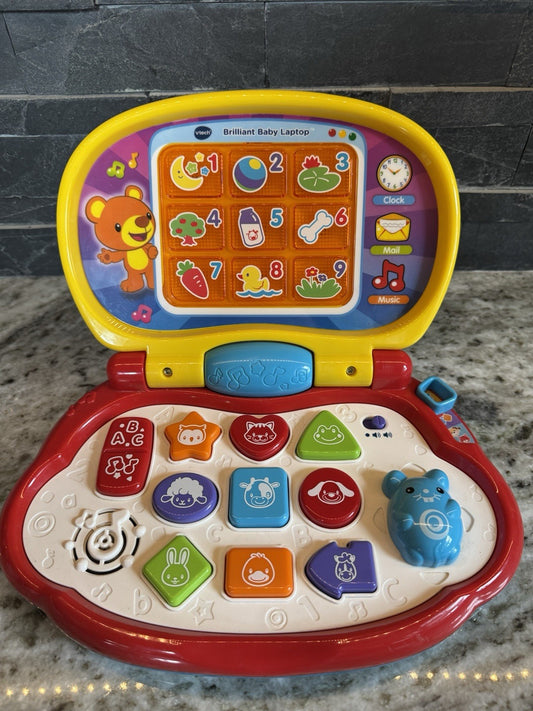 VTech Brilliant Baby Laptop Learning Interactive Travel Kids Light Up 