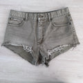 BDG Urban Outfitters Cheeky Shorts Olive Green Raw Hem Cut Off Booty Size 31