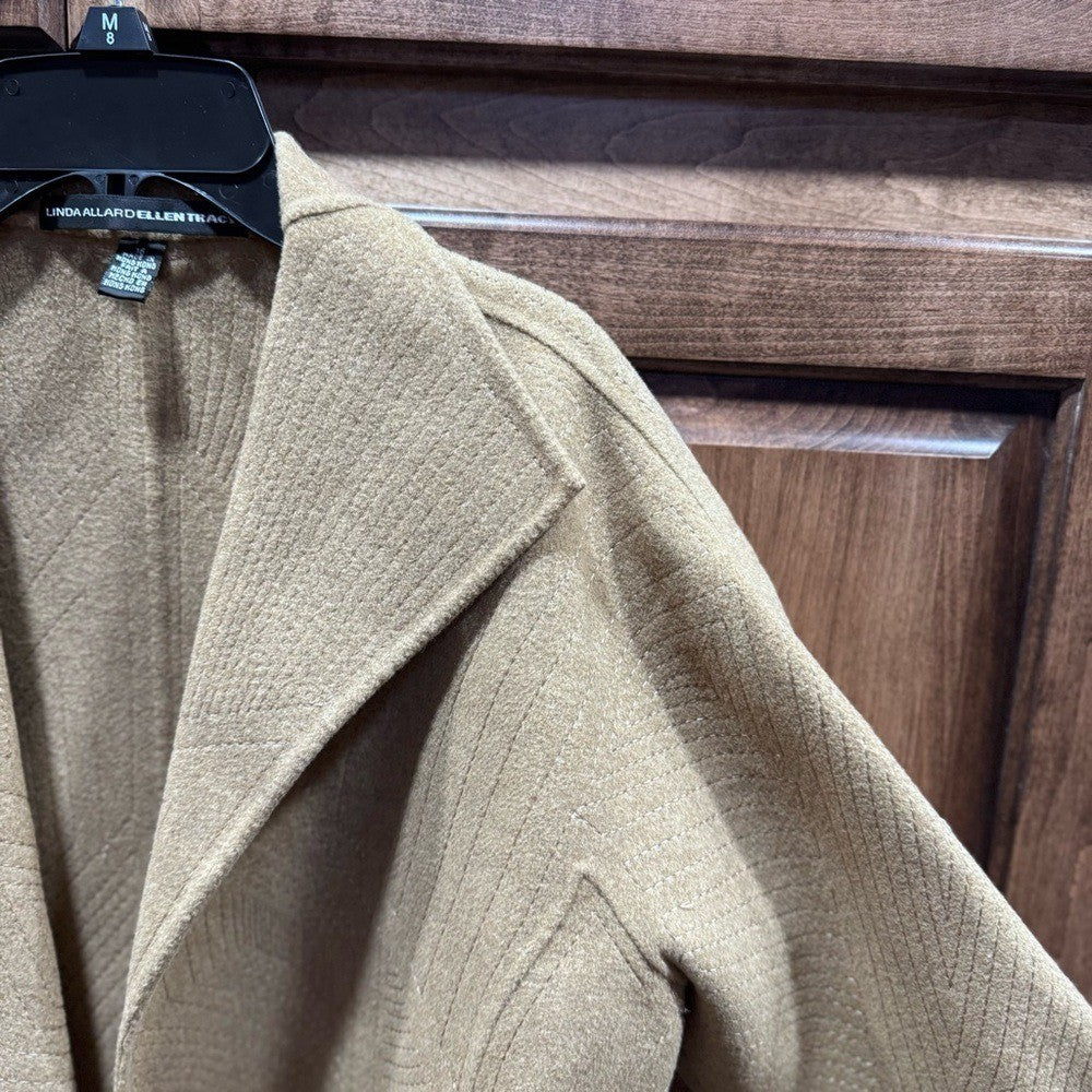 Cream Ellen Tracy Linda Allard wool coat. Size 16