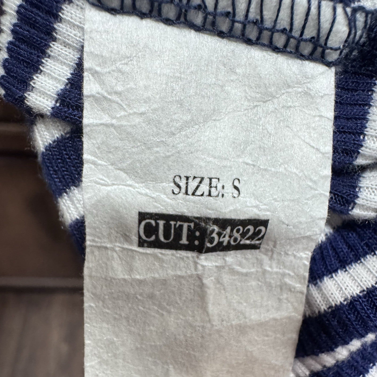 Daytrip Navy White Striped Sleeveless High Neck Tank Top Size Small Made in USA