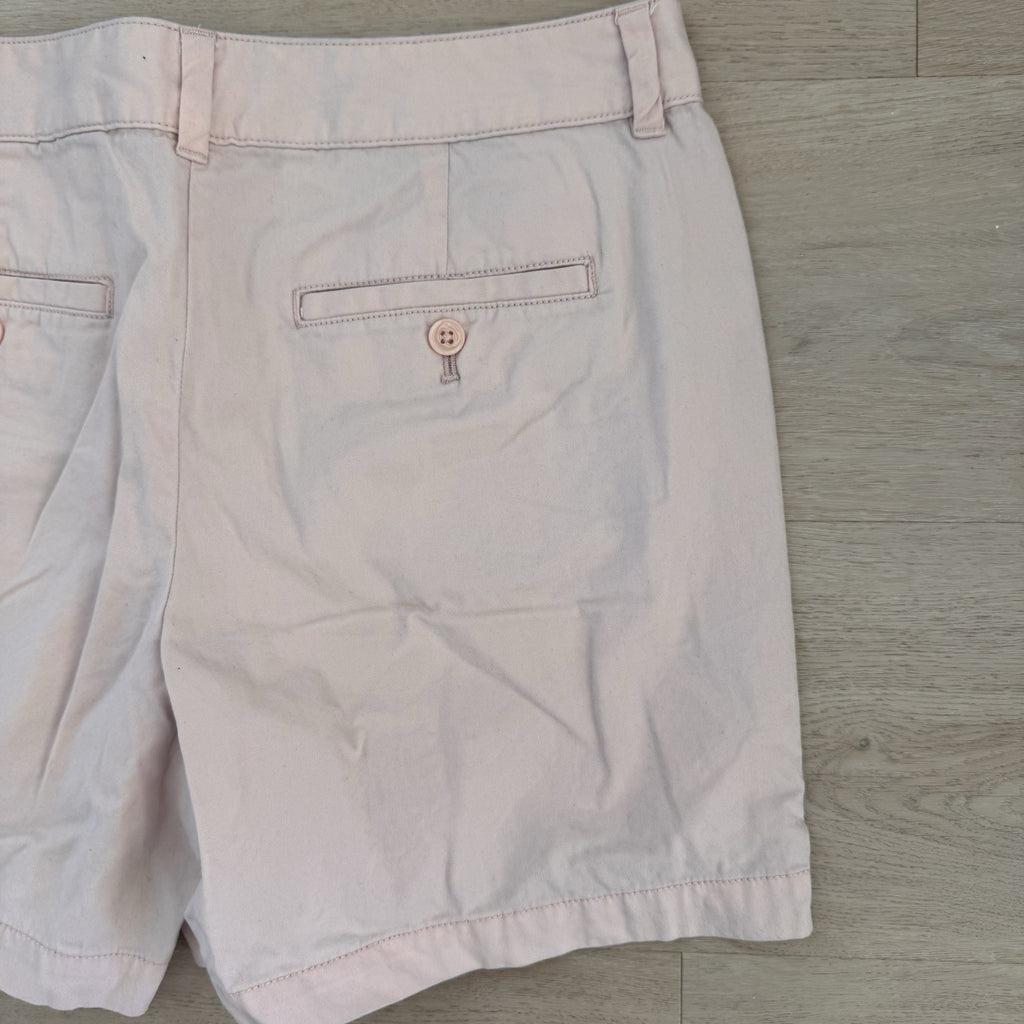 Women’s Ann Taylor LOFT Pink Cotton Shorts Sz 8 Chino Casual Preppy