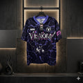 Marvel x Neff Venom Jersey Shirt Mens Medium NWT Graphic Black Purple Pink