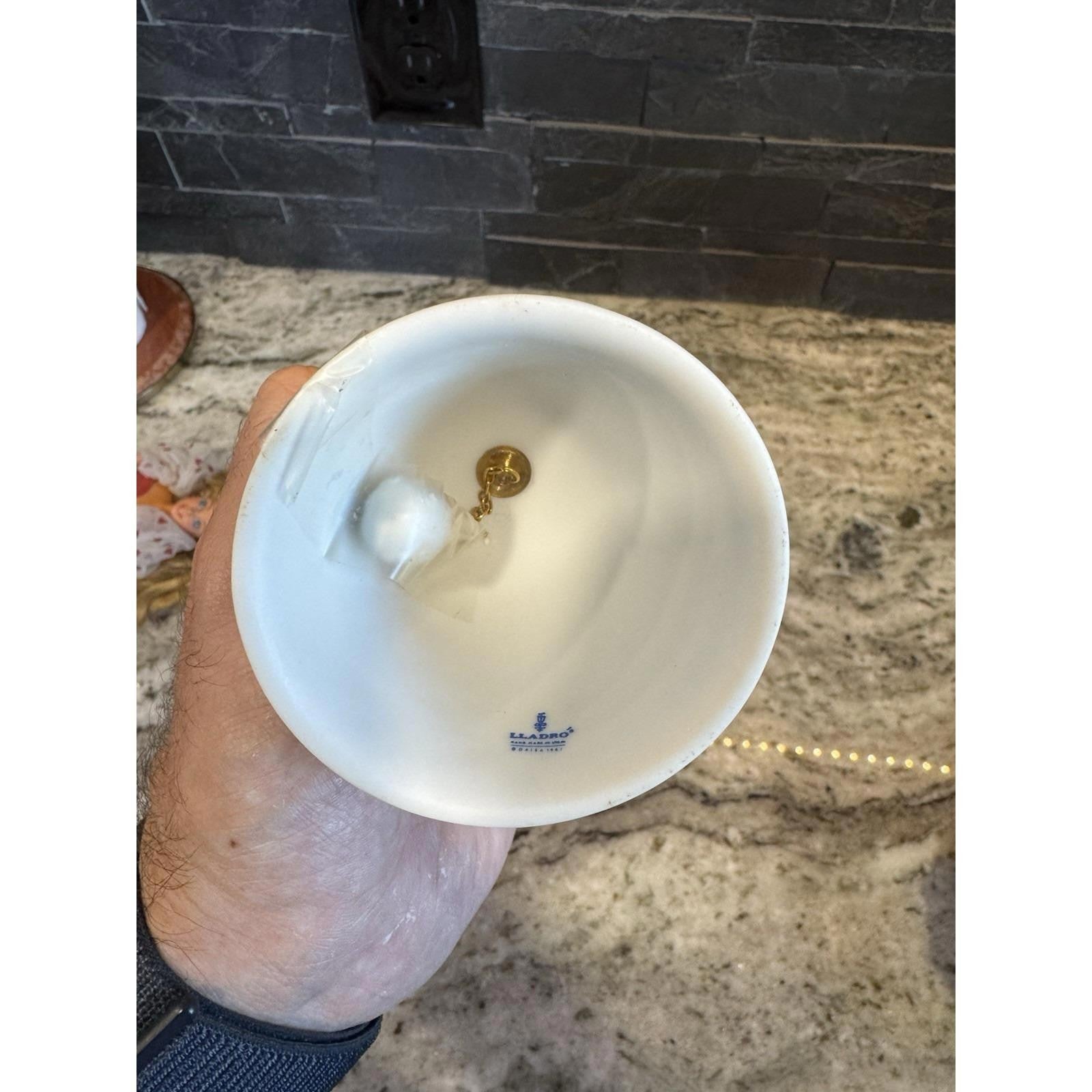 Vintage Lladro Porcelain Christmas Bells Lot Of 2 1987 1988