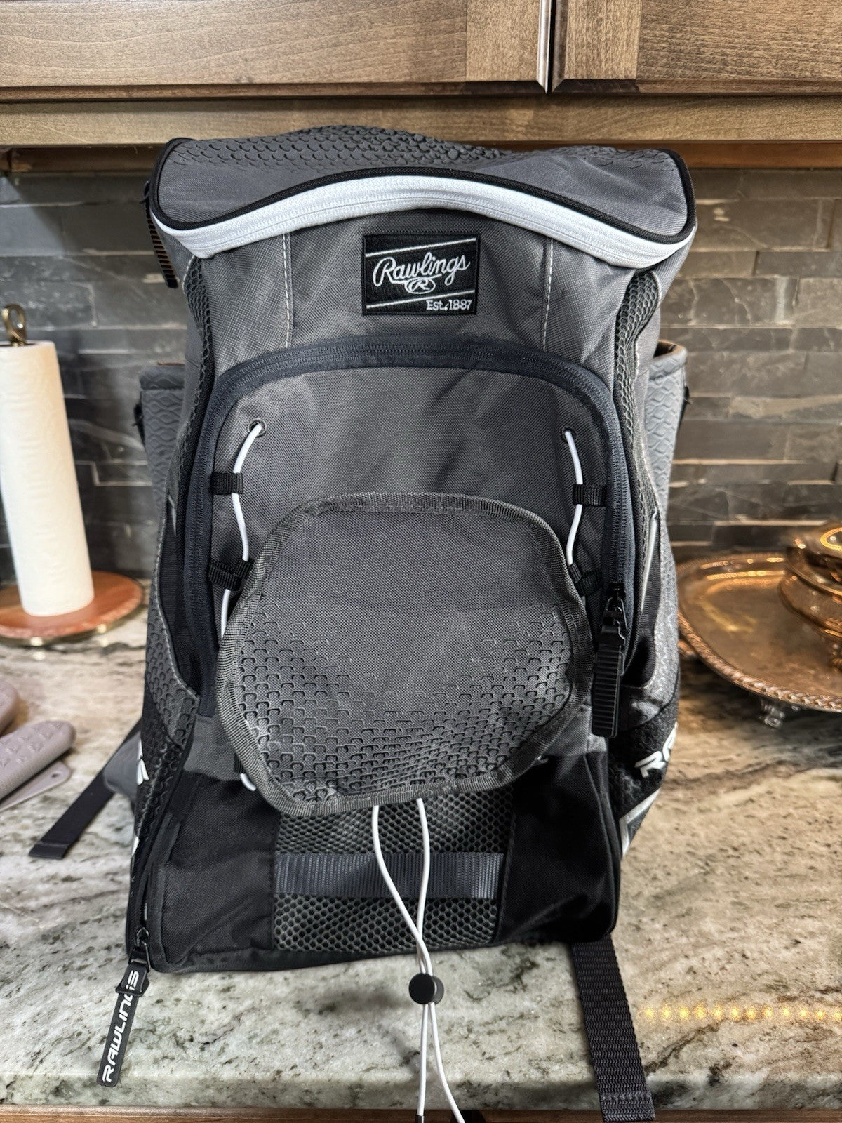 Rawlings The Mark Of A Pro Baseball Backpack Black And Gray