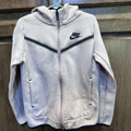Nike Kids Full Zip Hoodie Size 6 Pink Black Swoosh Logo Jacket 5-6 Yrs