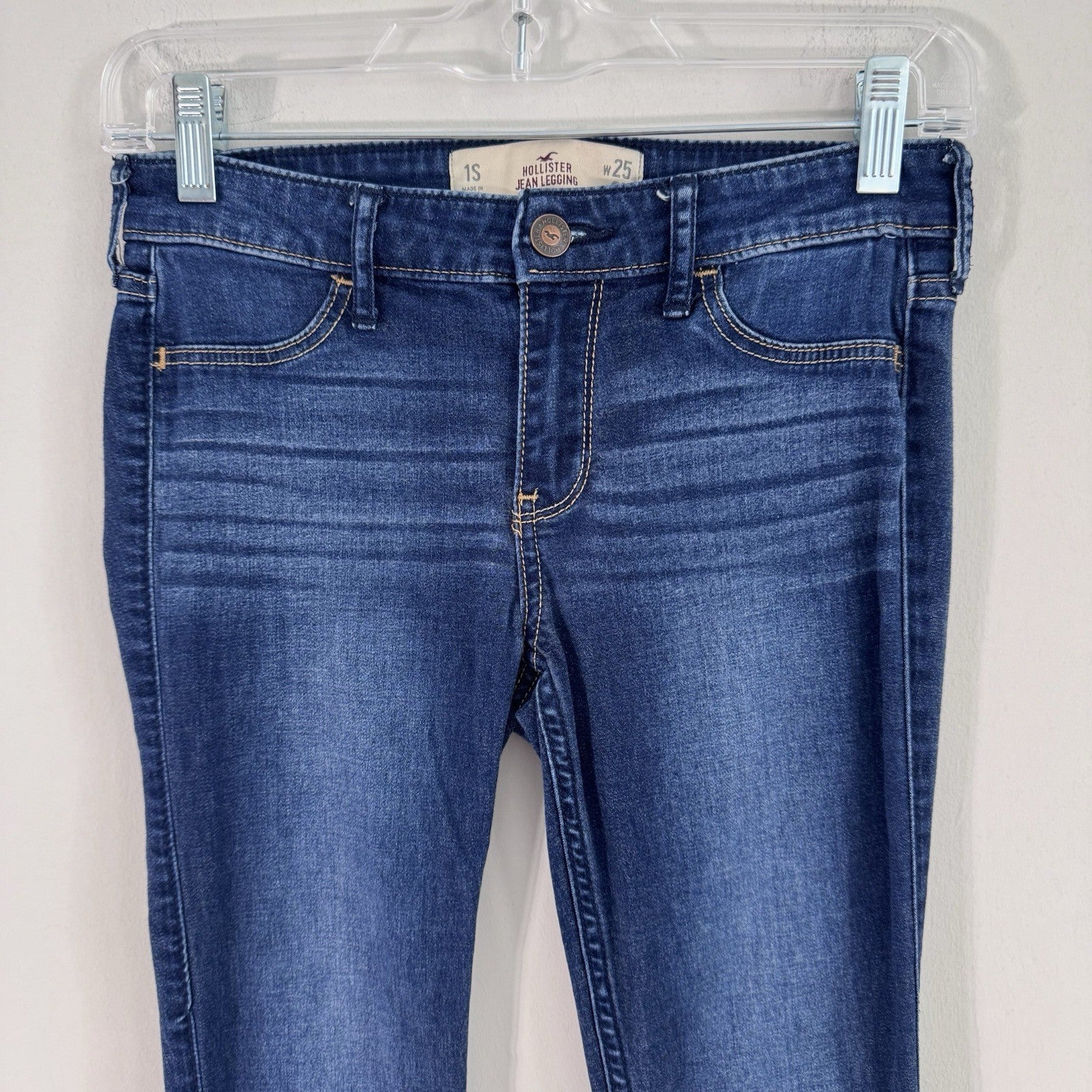 Hollister Jean Legging Womens Size 1S W25 L27 Skinny Stretch Blue Jeans