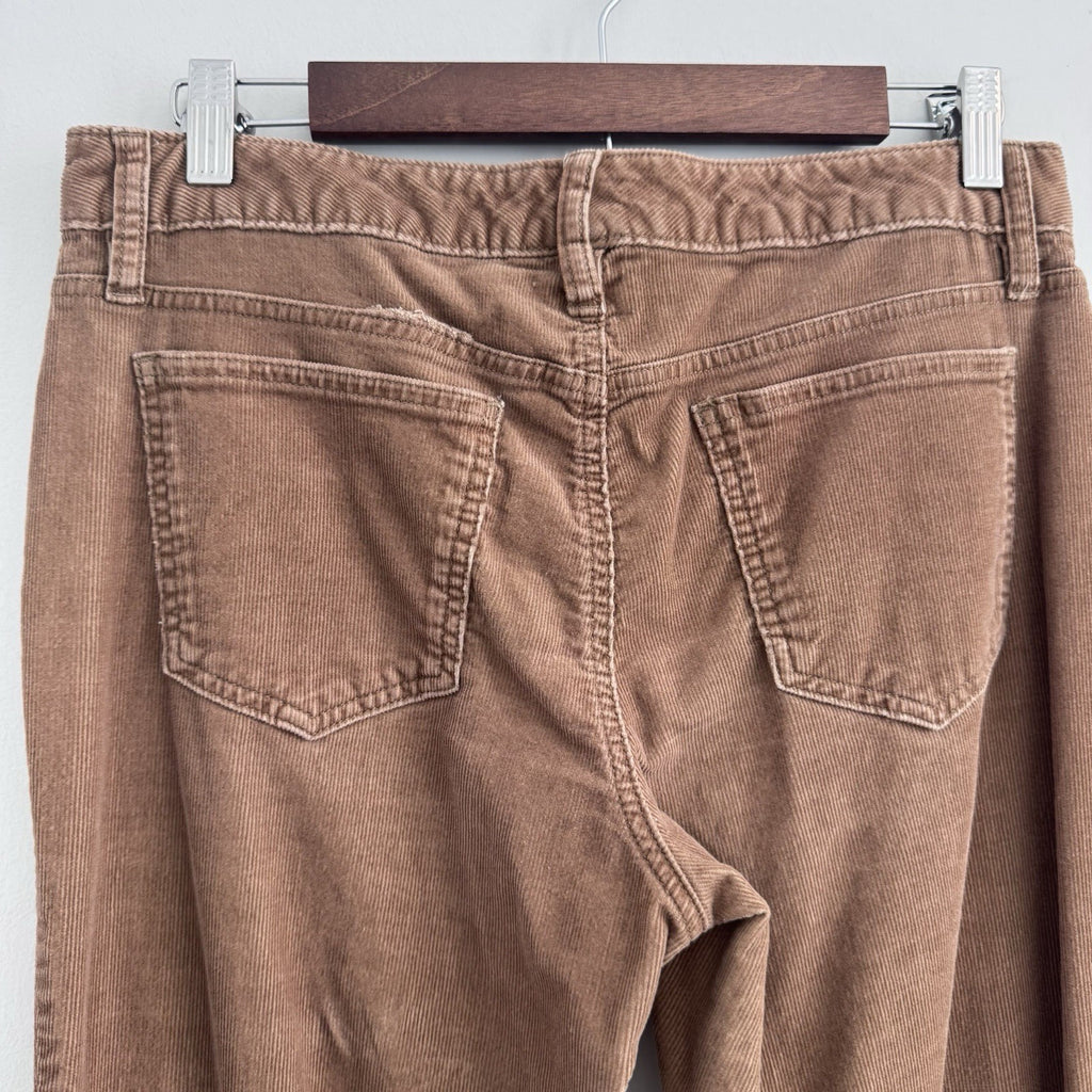 Lands End Corduroy Pants Womens 8 Fit 1 Brown Stretch Straight