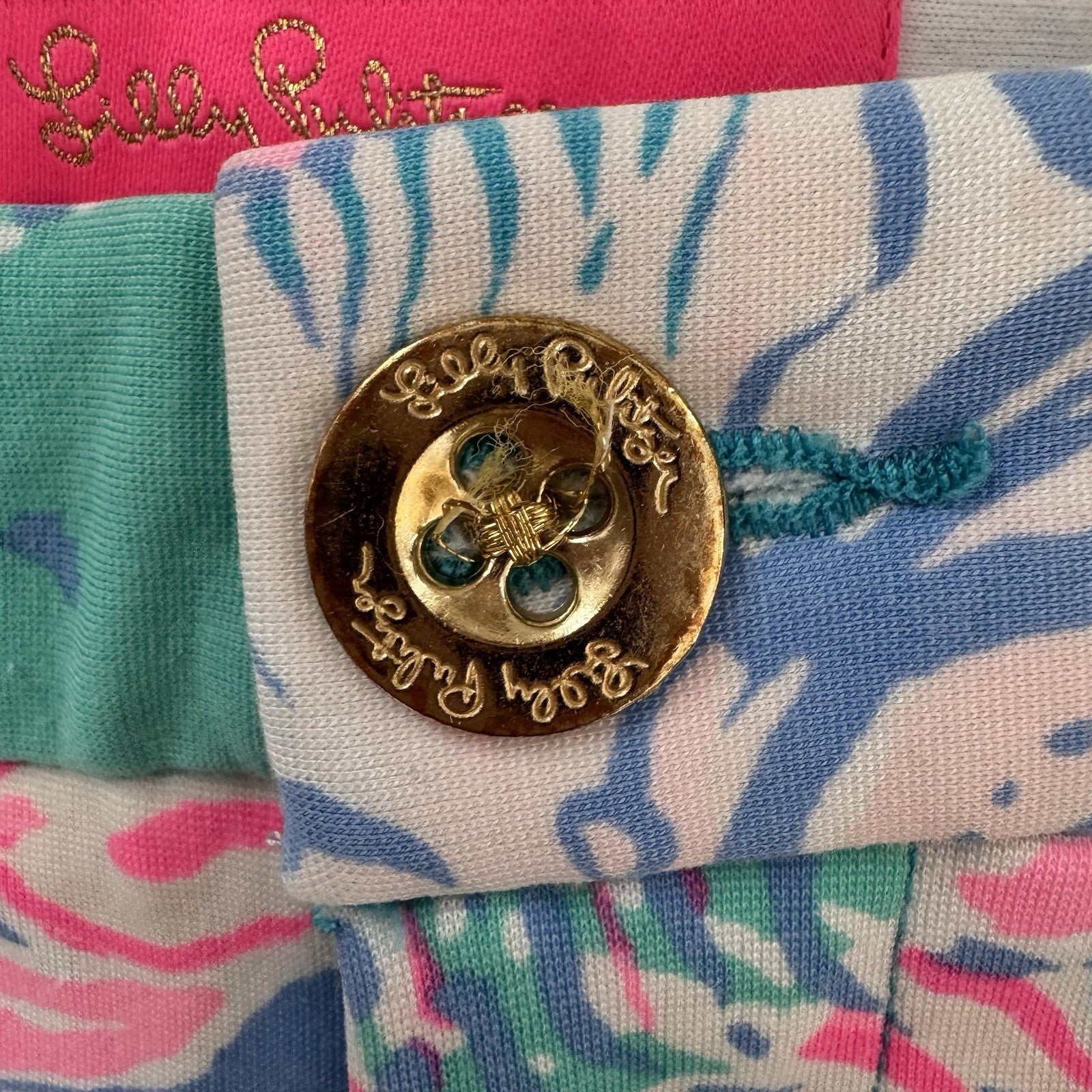 Lilly Pulitzer Printed Callahan  Shorts Sz 2 Pink Blue Tropical 2019 Women’s
