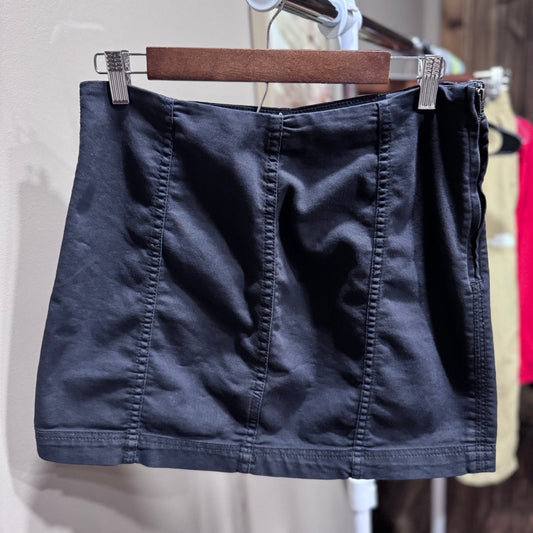 Free People Modern Femme denim black Mini Skirt Size 6
