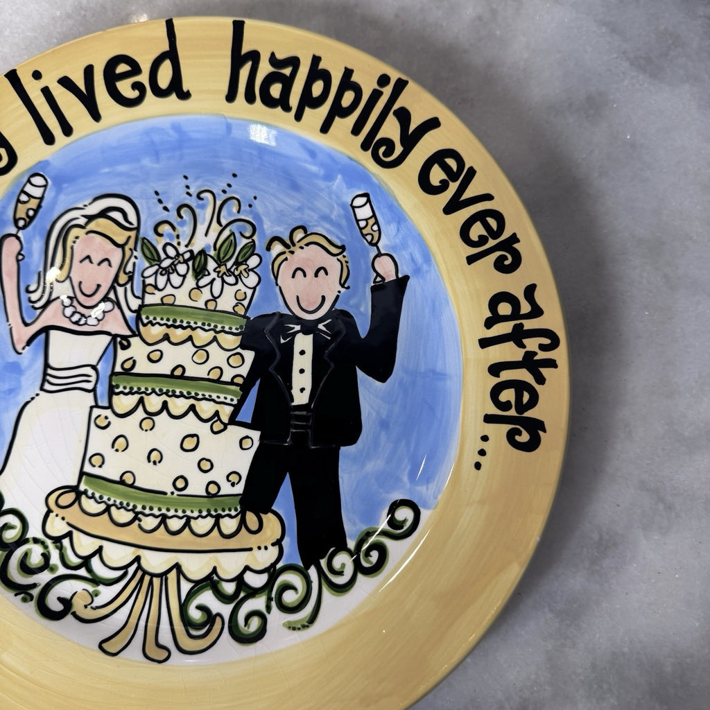 Glory Haus Wedding Plate And They Lived Happily Ever After 10”