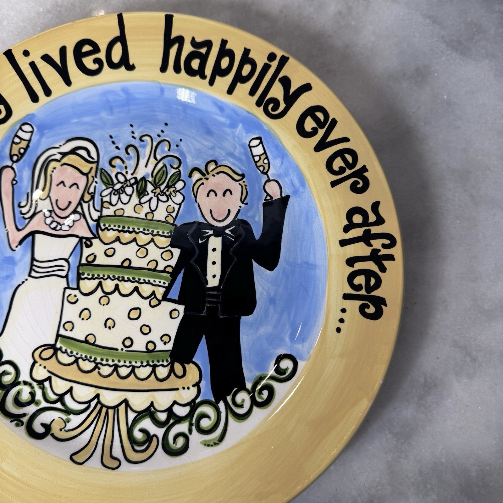 Glory Haus Wedding Plate And They Lived Happily Ever After 10”