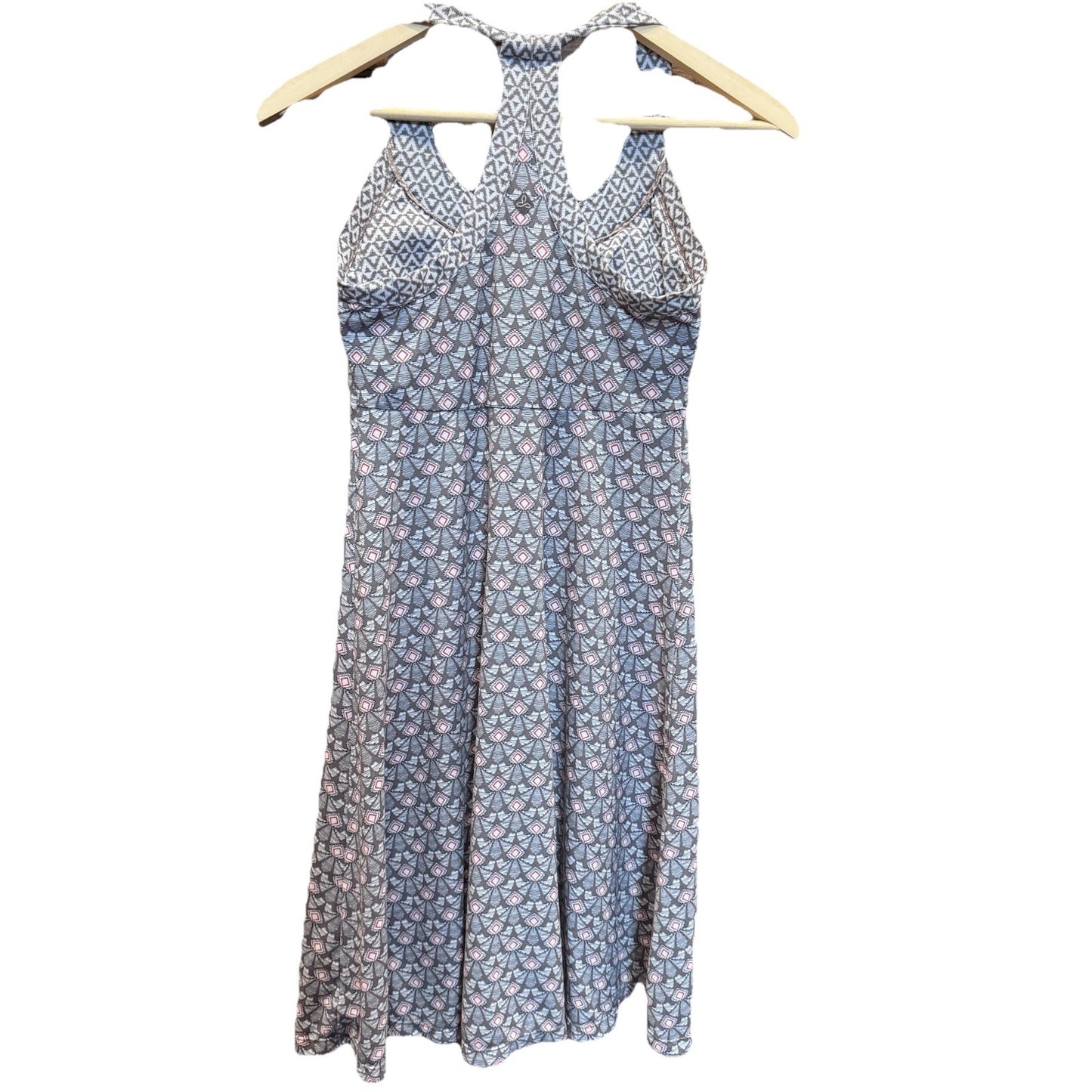 prAna Women’s Small Sleeveless Active Dress Geo Print Racerback Recycled Fabric