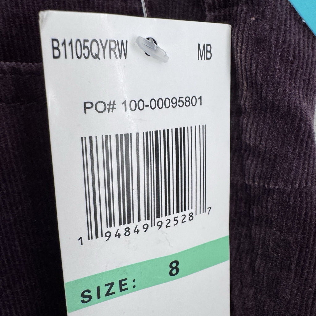 Democracy Absolution Jegging 8 Dark Purple Corduroy Jeri Skinny NWT