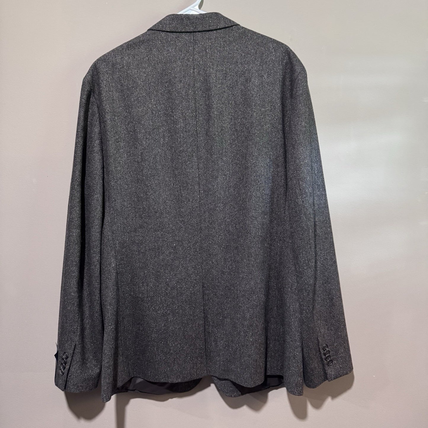NWT Banana Republic Wool Blazer Jacket 44L Gray Herringbone Tweed Sport Coat