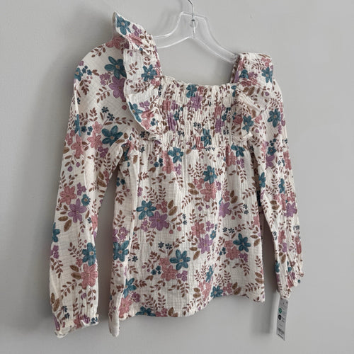 Carter’s Girls Size 8 Floral Smocked Blouse Boho Cottagecore NWT