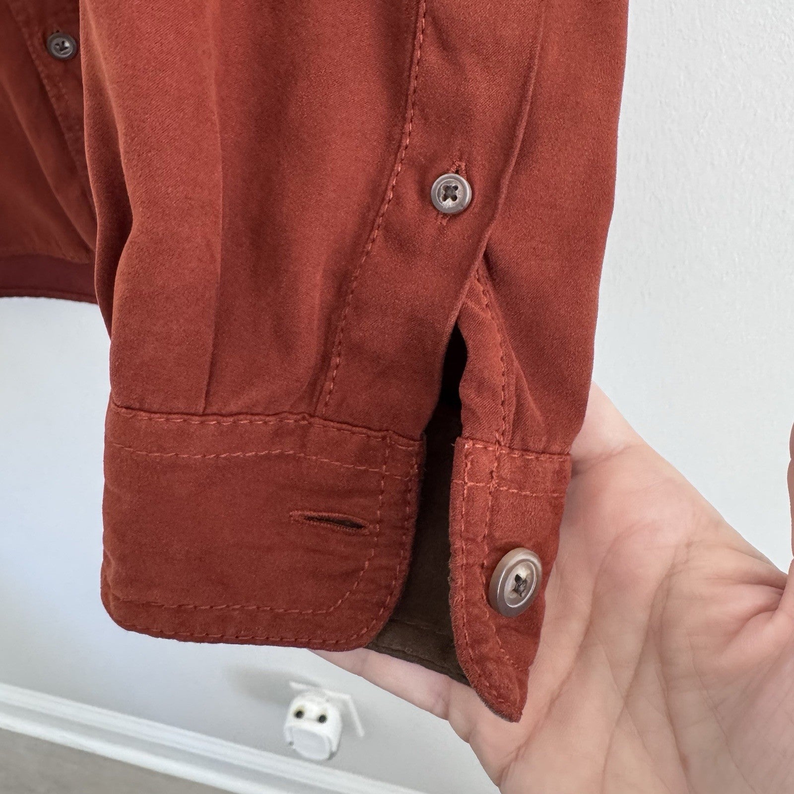 North River Outfitters Shirt Mens M Red Button Down Flannel 100% Cotton