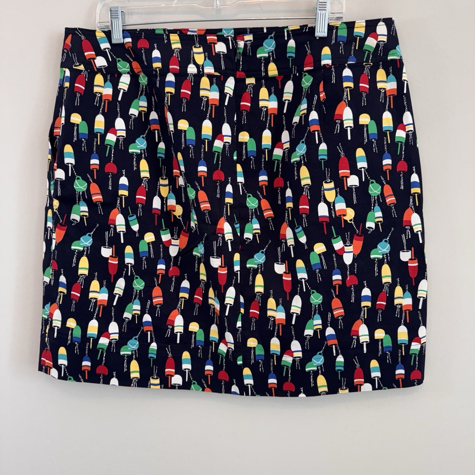 Talbots Petites 16P Navy Lobster Buoy Print Skort Golf Tennis Nautical