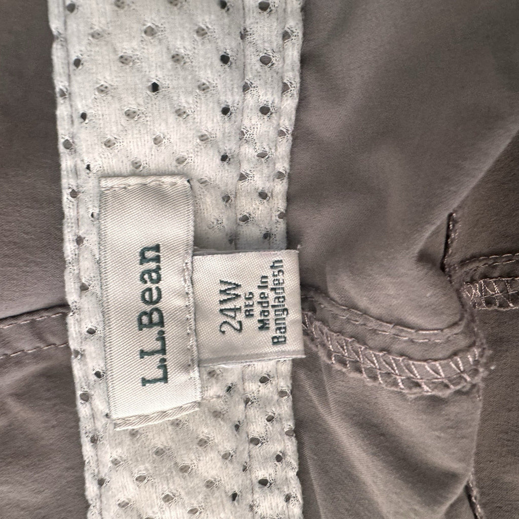 L.L. Bean Vista Camp Shorts Women’s 24W Plus Brown Cargo Hiking Outdoor 24