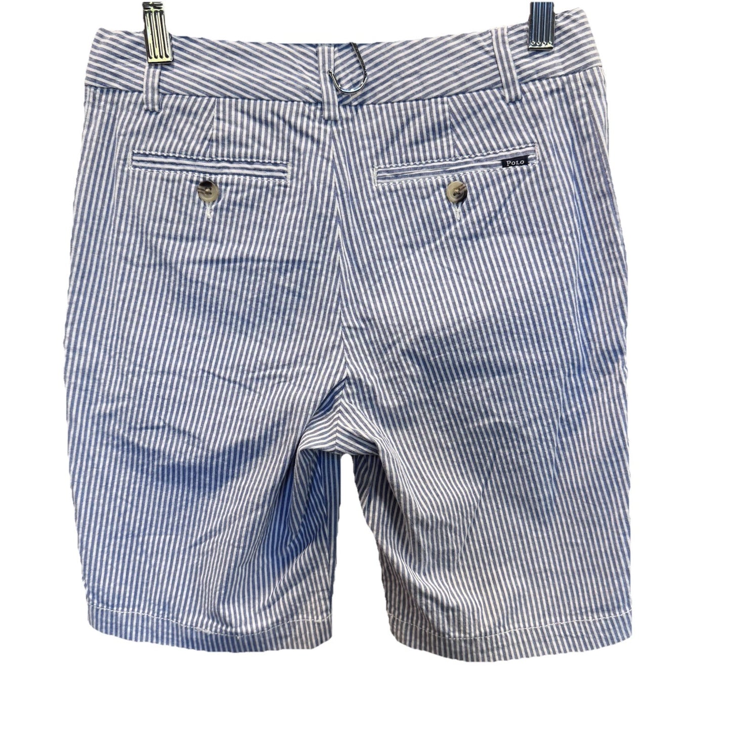 NWT Polo Club Prep Blue Seersucker Bermuda Shorts Size 12 MSRP $59.50 Y2K Preppy