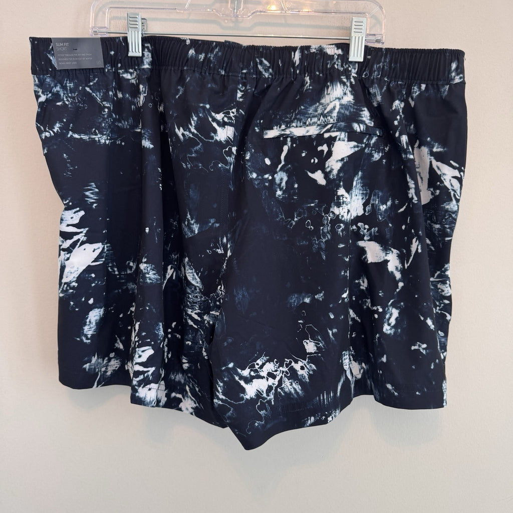VRST Men's 5" Resort Short XXL Indigo Craft Abstract Print Slim Fit Liner NWT