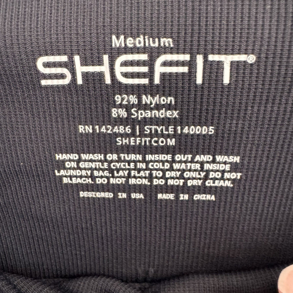 SHEFIT Boss Seamless Leggings Medium M Black High Waisted Compression Yoga Pants