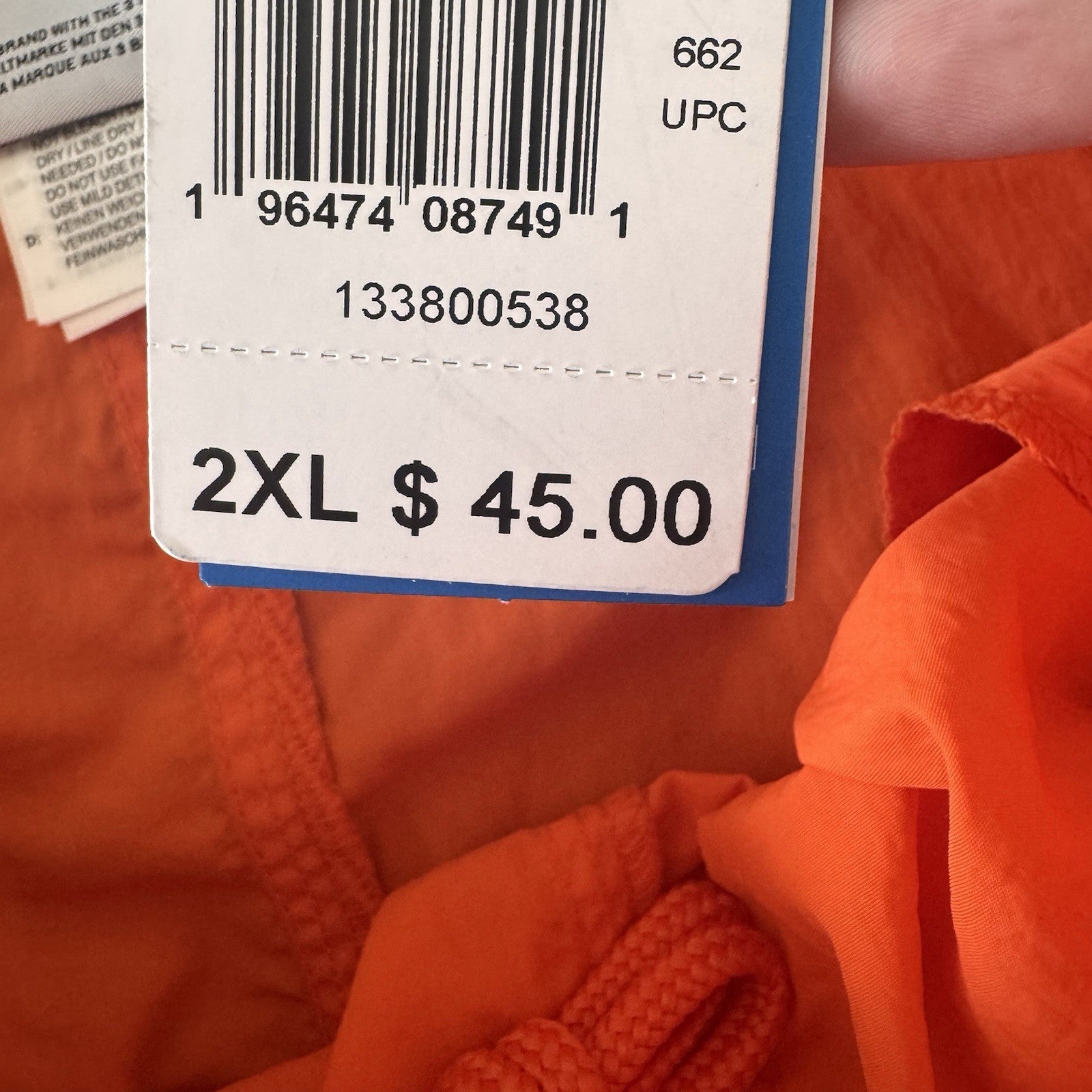 Adidas Originals Men's 2XL Sprinter Shorts Orange Rush 3-Stripe Trefoil NWT