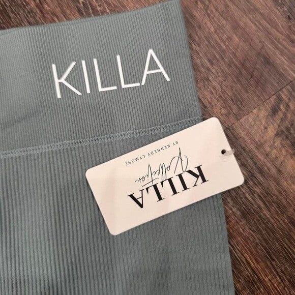 Killa Kambo green ribbed leggings