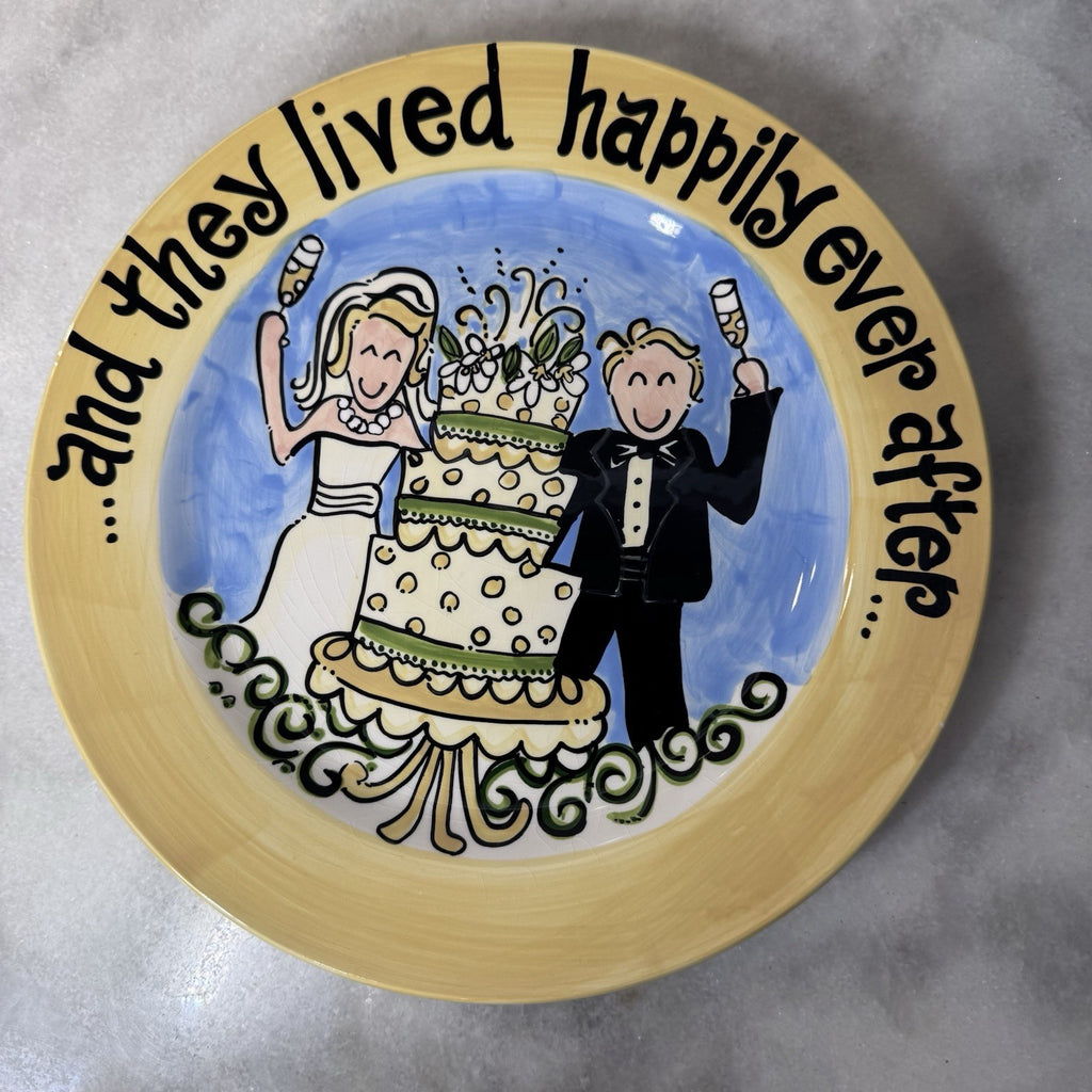 Glory Haus Wedding Plate And They Lived Happily Ever After 10”