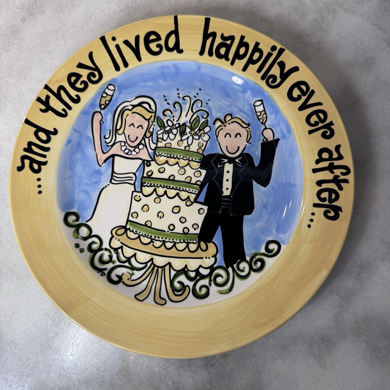 Glory Haus Wedding Plate And They Lived Happily Ever After 10”