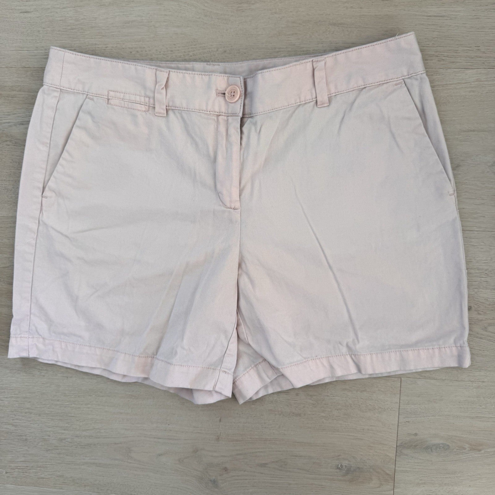Women’s Ann Taylor LOFT Pink Cotton Shorts Sz 8 Chino Casual Preppy