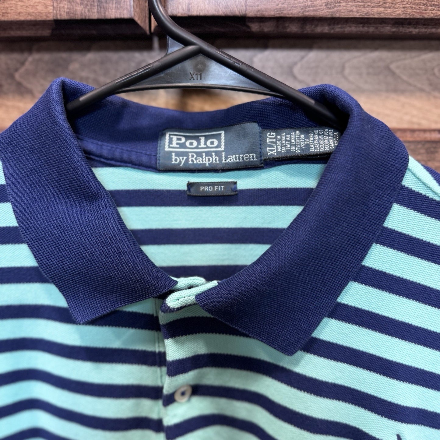 Polo Ralph Lauren Men’s Custom Slim Fit Striped Polo Shirt Blue Navy xLarge Pony