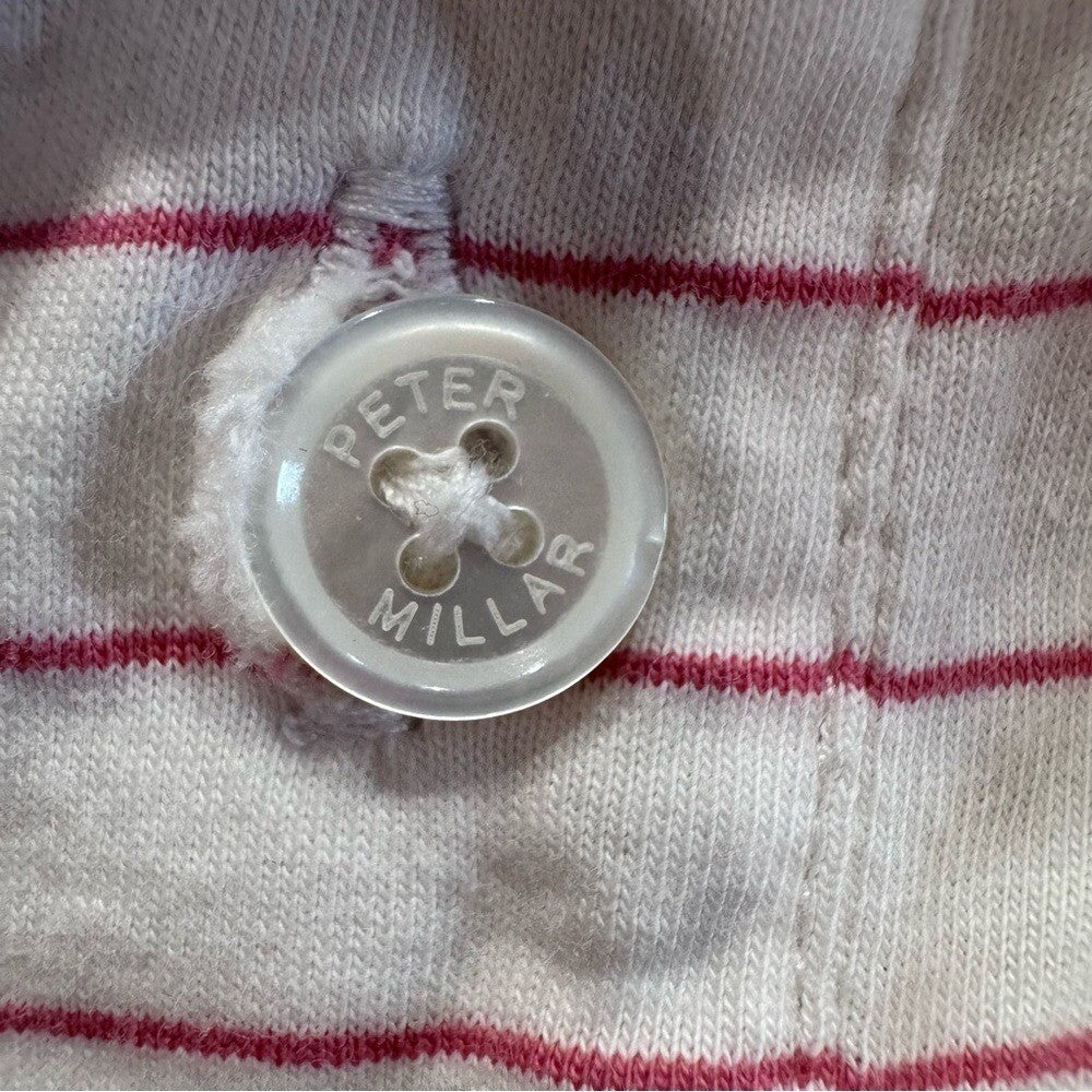 Peter Millar Crown Men's Small Primrose Harp Stripe Polo MSRP $115