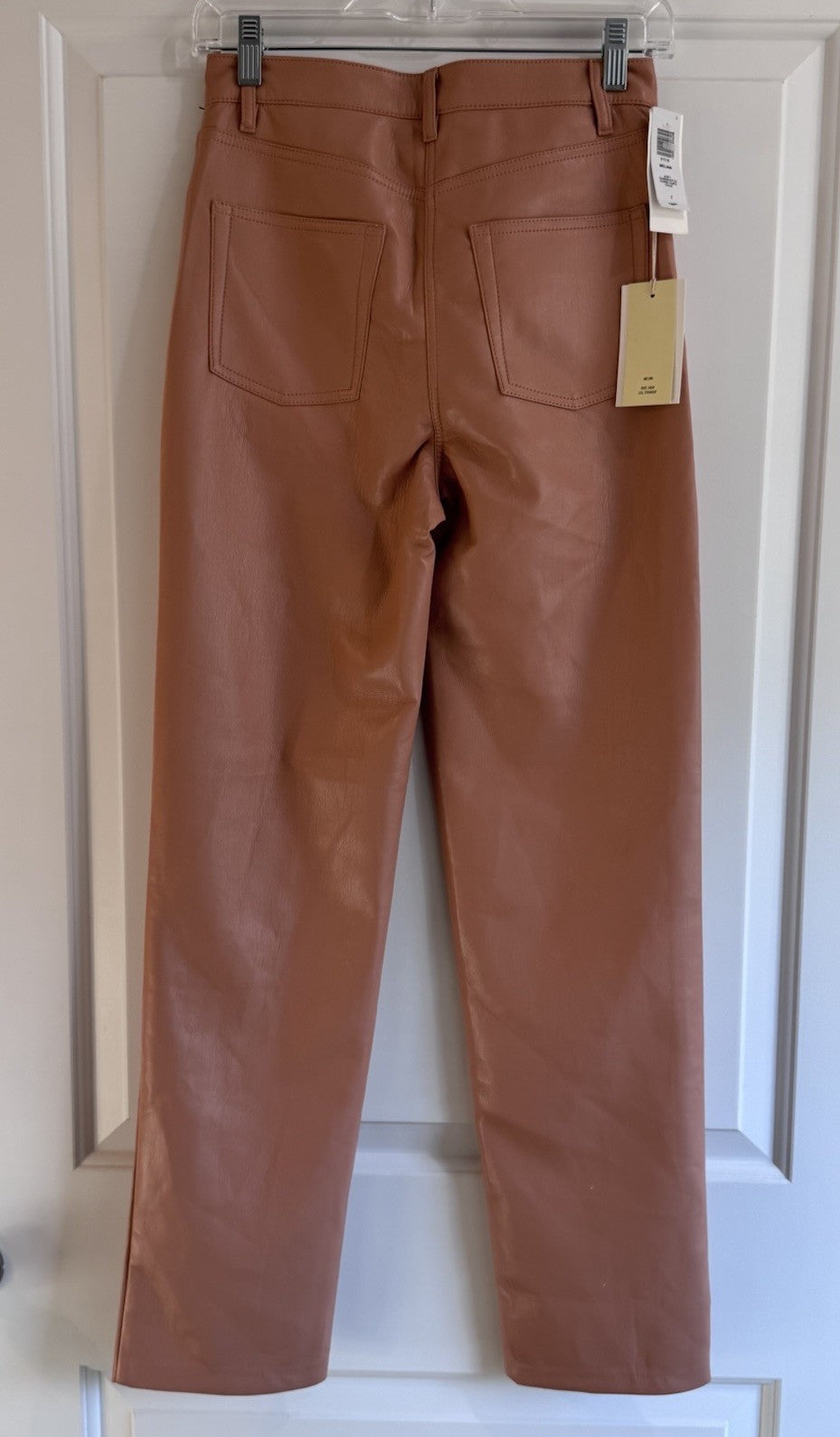 Wilfred Melina Faux Leather Pants Soft Terracotta High Rise Straight 2 NWT