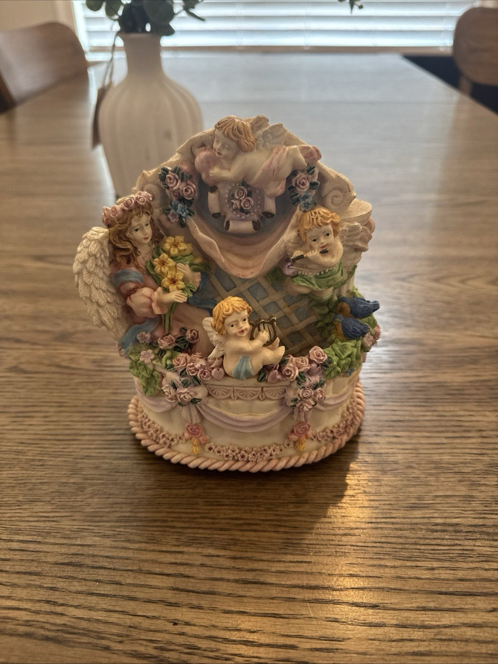 Vintage And Rare Angels Water Fountain Treasures Musical