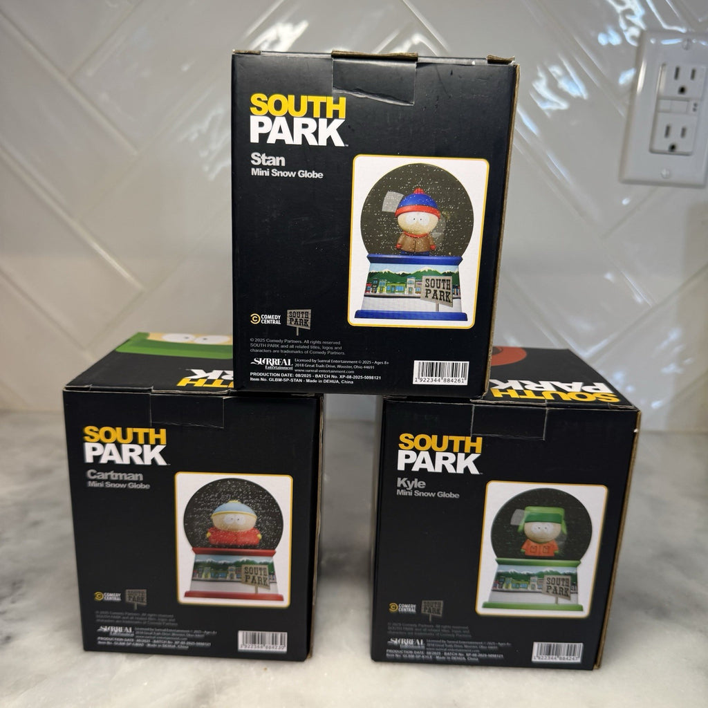 South Park Mini Snow Globe Set Stan Kyle Cartman NEW Collectible