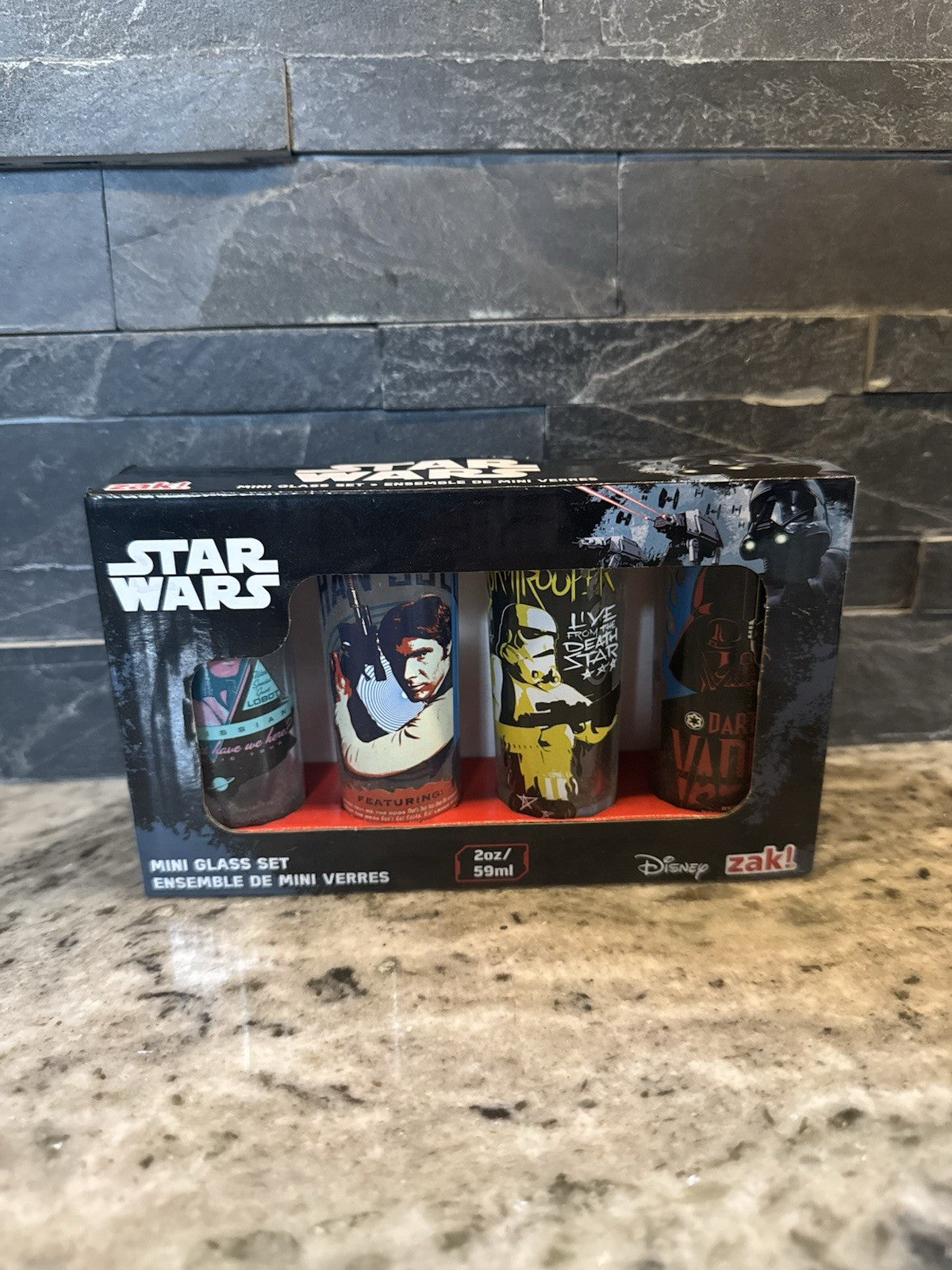  Rogue One: Star Wars Mini Shot Glasses 4 pack-2oz -Brand New Zak Drinkware Set 