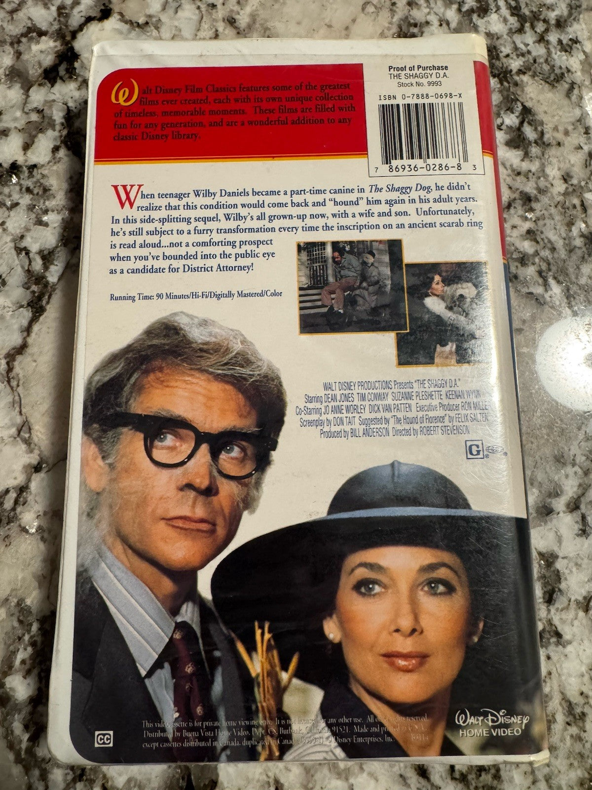 THE SHAGGY D.A. (VHS, 1997) Walt Disney Clamshell Vintage
