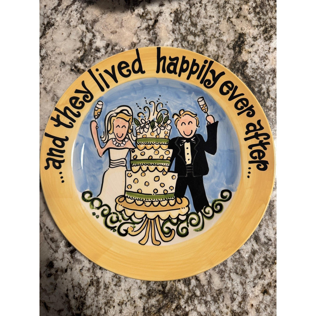 Glory Haus Wedding Plate Laura Kirkland Vintage Groom Wife Bride