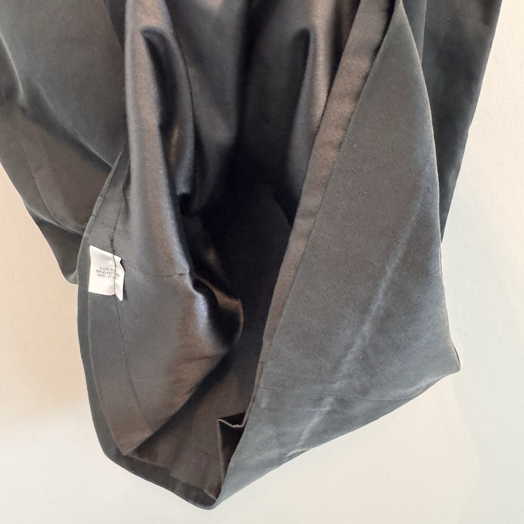 Laundry by Shelli Segal Silk Little Black Dress 6 Ruched Empire Waist LBD
