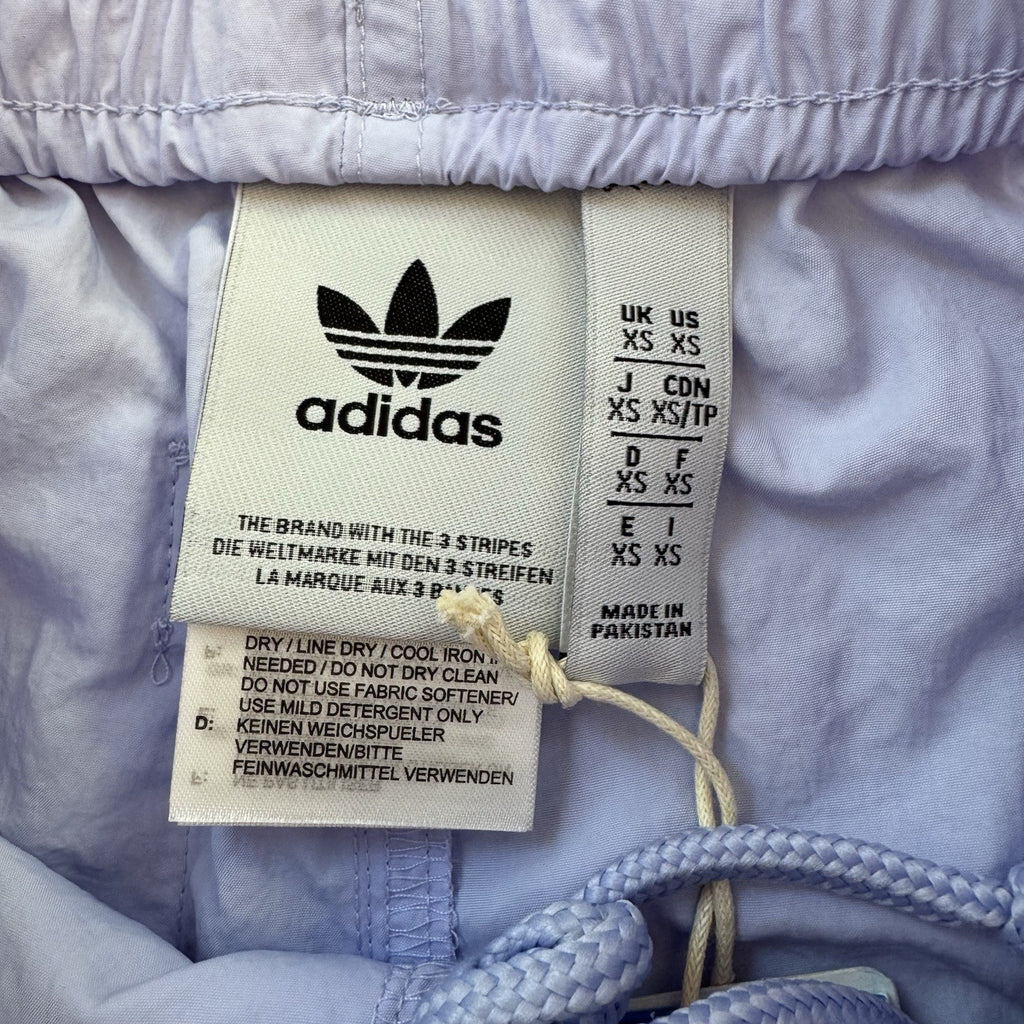 NWT Adidas Originals Sprinter Shorts Violet Tone XS 3 Stripe Zip Pocket
